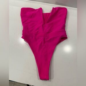 Victoria's Secret Pink One Piece Swimsuit with Plunging V-Neck